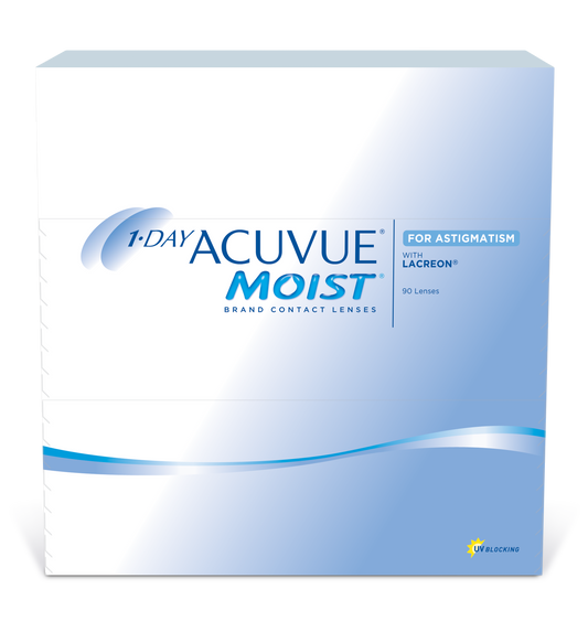 1-DAY ACUVUE® MOIST Brand for Astigmatism 90 Pk